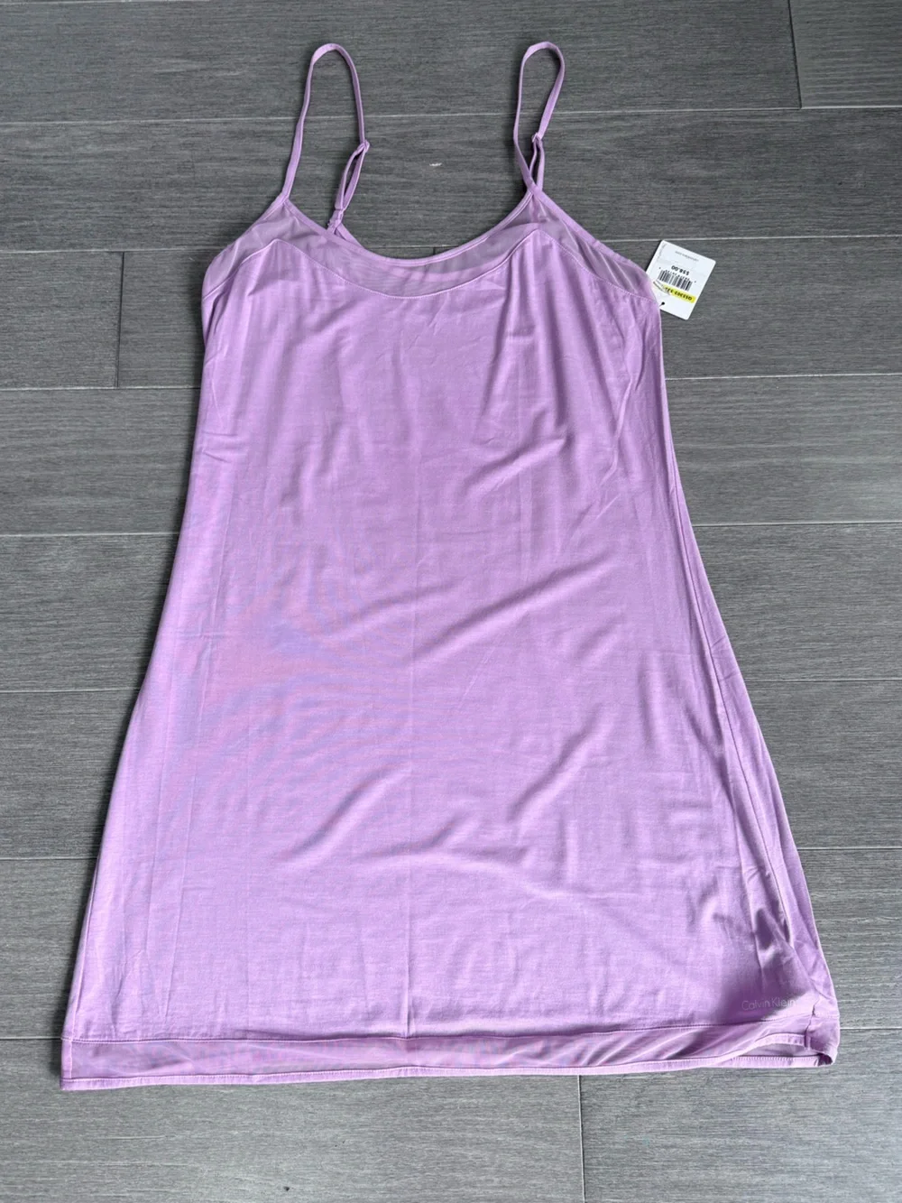 Calvin Klein Invisibles Mesh Chemise Nightgown Lilac Purple Dusk Sleepwear M NWT - Picture 15 of 15